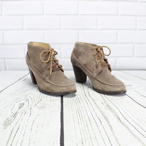 Sebago Tan Brown Suede Heeled Ashton Ankle Boots 9 - Picture 5 of 8